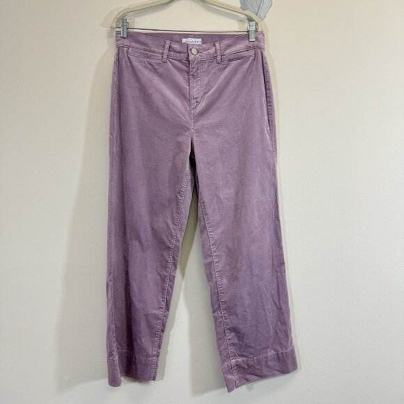 Ann Taylor Loft Women’s Velvet Straight Leg Pants Size 10 Mauve High Rise - Picture 1 of 7